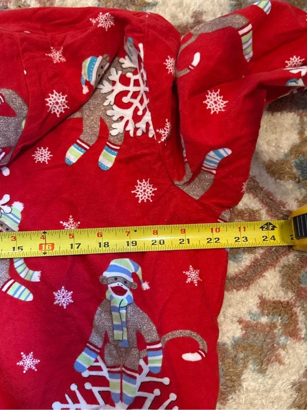 Nick & Nora sock monkey snowflake nightgown xl